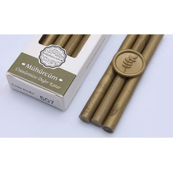 Mühür Mumu Çubuk 11mmx120mm 10 lu Paket Model: 507 KOYU ALTIN ürün görseli 1