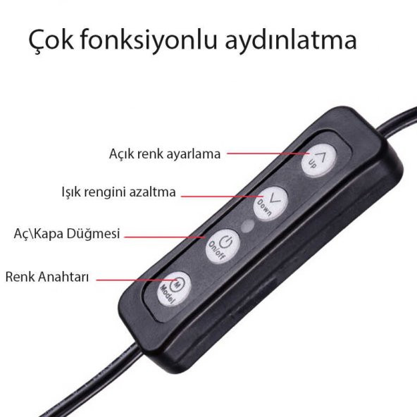 Zore M20 Işıklı Telefon Tutucu Ring Light - Resim 2