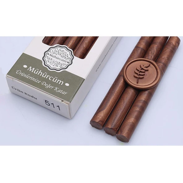 Mühür Mumu Çubuk 11mmx120mm 10 lu Paket Model: 511 KOYU BRONZ ürün görseli 1