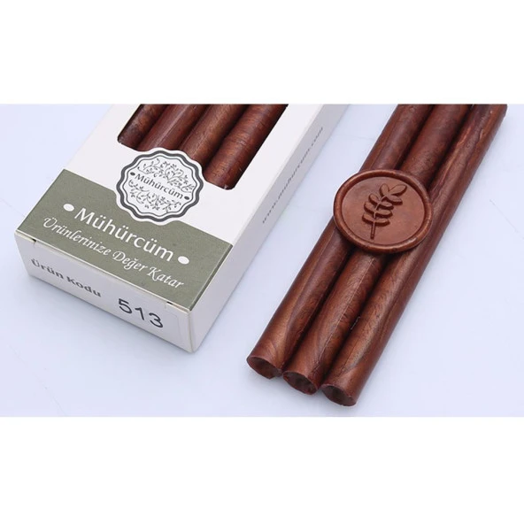 Mühür Mumu Çubuk 11mmx120mm 10 lu Paket Model: 513 KIZIL BRONZ ürün görseli 1