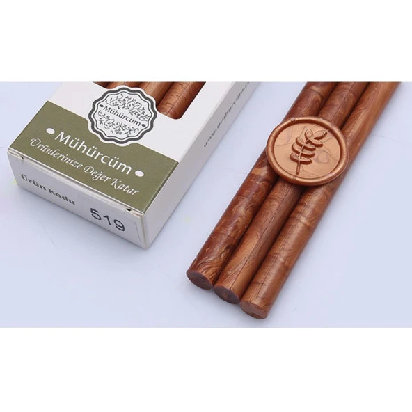 Mühür Mumu Çubuk 11mmx120mm 10 lu Paket Model: 519 BAKIR ürün görseli 1