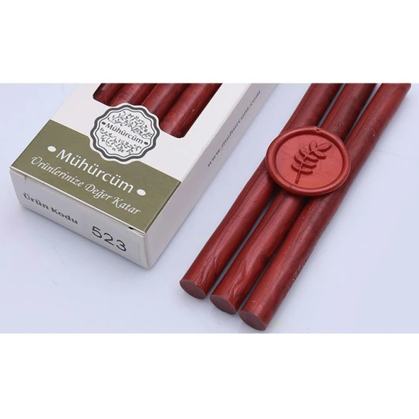 Mühür Mumu Çubuk 11mmx120mm 10 lu Paket Model: 523 KIZIL BAKIR ürün görseli 1