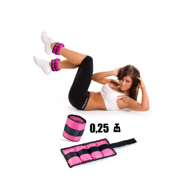 Spor Byfit 0.25 Kg x 2 Adet Pembe El veya Ayak Bileği Ağırlığı ürün görseli 1