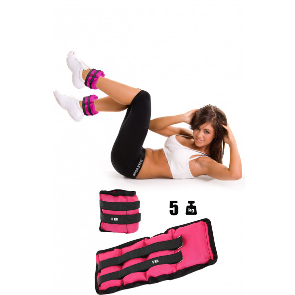 Spor Byfit 5 Kg x 2 Adet Pembe El veya Ayak Bileği Ağırlığı ürün görseli 1