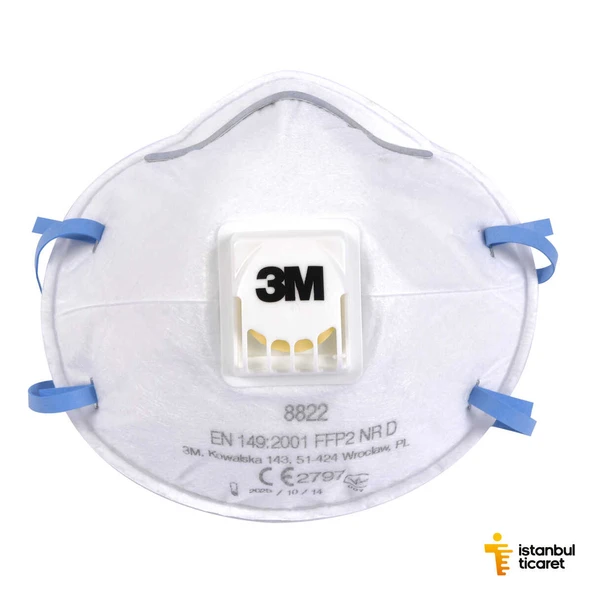 3M 8822 Ventilli Toz Maskesi FFP2 (10 Adet/Kutu) ürün görseli 1