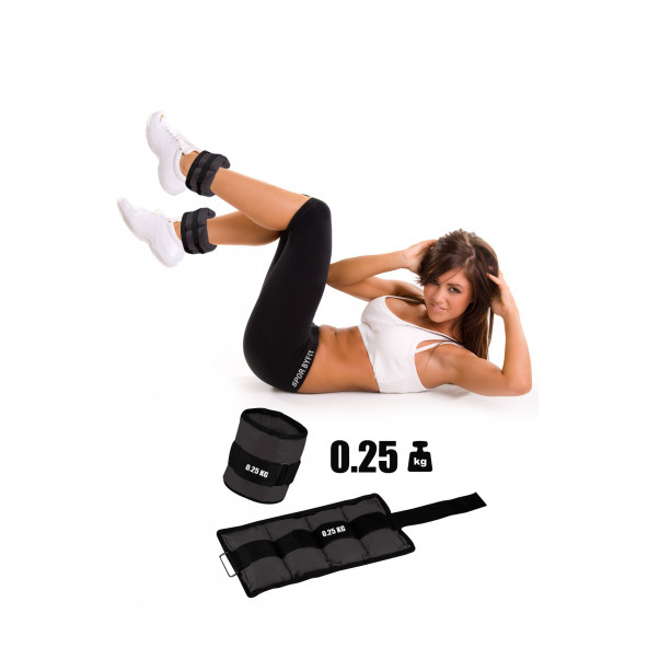 Spor Byfit 0.25 Kg x 2 Adet Siyah El veya Ayak Bileği Ağırlığı ürün görseli 1