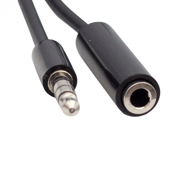 POWERMASTER 3.5 MM ERKEK/DİŞİ 4 BOĞUMLU AUX STEREO UZATMA 1.5 METRE POŞETLİ KABLO POWERMASTER ürün görseli 1