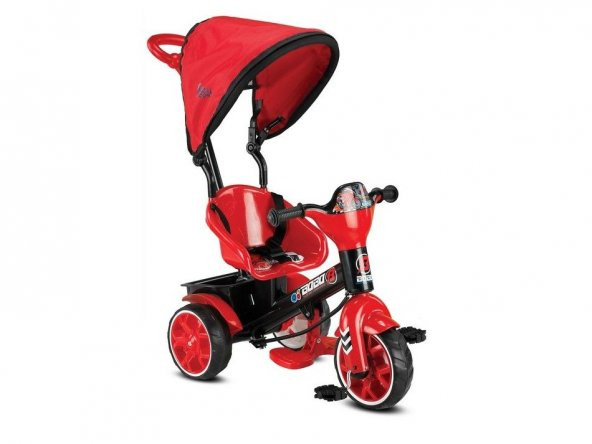 Babyhope 121 Bobo Speed Tenteli Üçtekerli Kontrollü Bisiklet Kırmızı / ürün görseli 1