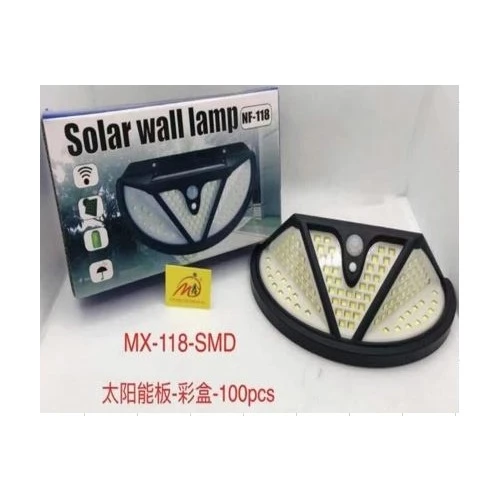 Powermaster Solar Güneş Enerjili Smd Ledli Hareket Sensörlü Üç Modlu Duvar Lambası Bahçe Aydınlatması ürün görseli 1