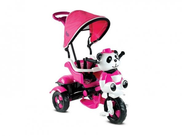 Babyhope Little Panda 3 Tekerli İtmeli Bisiklet Pembe / ürün görseli 1