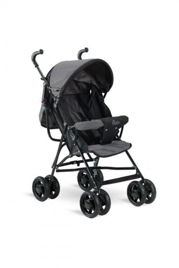 Babyhope SC-100 Tam Yatarlı Gri Baston Bebek Arabası Gri ürün görseli 1