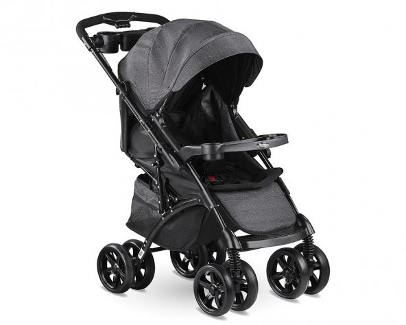 Babyhope Bh-609 Polo Bebek Arabası Siyah ürün görseli 1