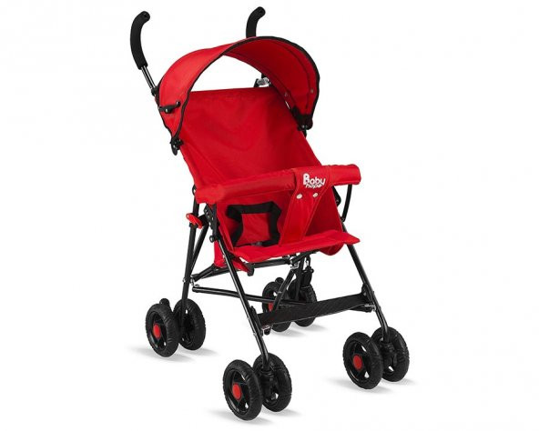 Babyhope SC-107 Siyah Baston Bebek Arabası Kırmızı ürün görseli 1