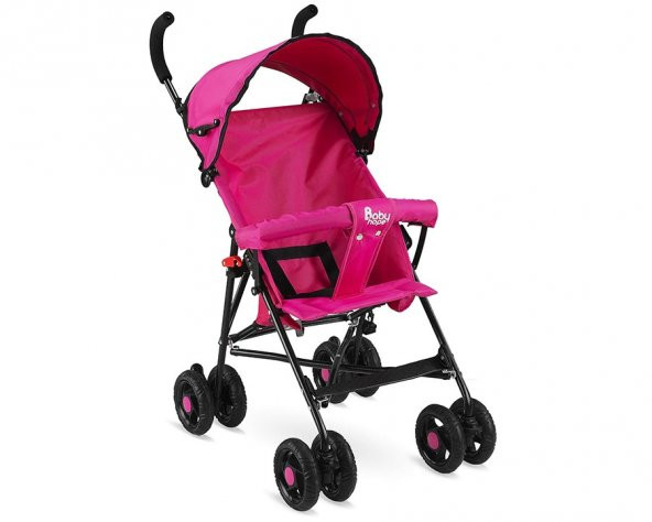 Babyhope SC-107 Siyah Baston Bebek Arabası Pembe ürün görseli 1