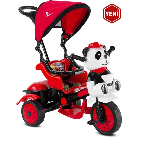 PTTAVM: 127 Little Panda 3 Tekerlekli Itmeli Bisiklet kırmızı