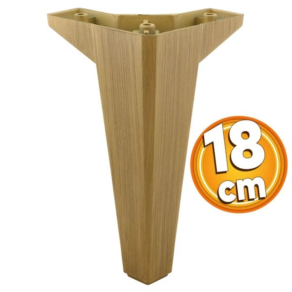 Sedir Mobilya Kanepe Tv Ünitesi Konsol Koltuk Ayağı Ahşap Desenli Açık Ceviz Renk 18 Cm Ayakları ürün görseli 1