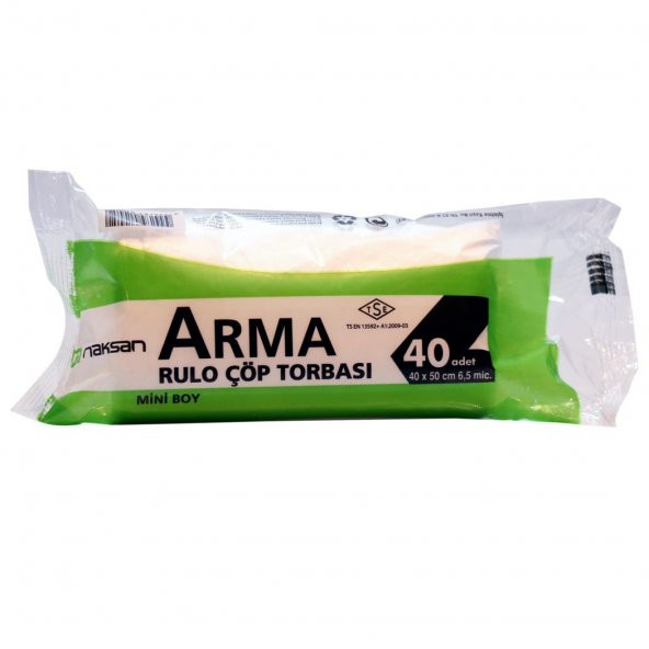 Naksan Arma Mini Boy Rulo Çöp Torbası 3 Adet Şeffaf 40 x 50 CM ürün görseli 1