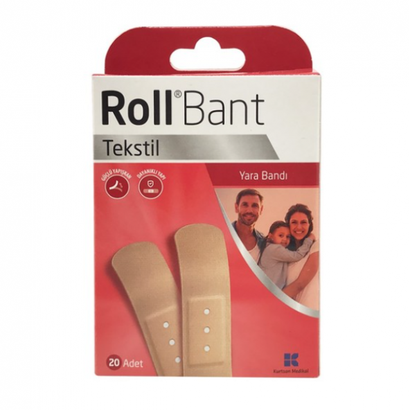 Roll Bant Tekstil Yara Bandı 20li ürün görseli 1