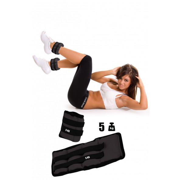 Spor Byfit 5 Kg x 2 Adet Siyah El veya Ayak Bileği Ağırlığı ürün görseli 1