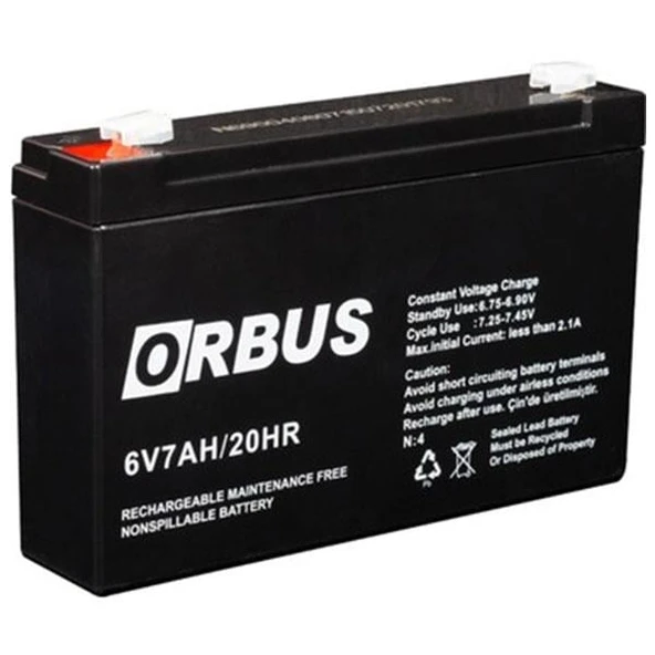 POWERMASTER AKÜ 6 VOLT 7 AMPER ORBUS (150 X 30 X 94 MM) ürün görseli 1