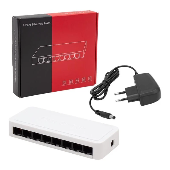 POWERMASTER PM-14054 8 PORT 10/100 MBPS SWITCH - Resim 9