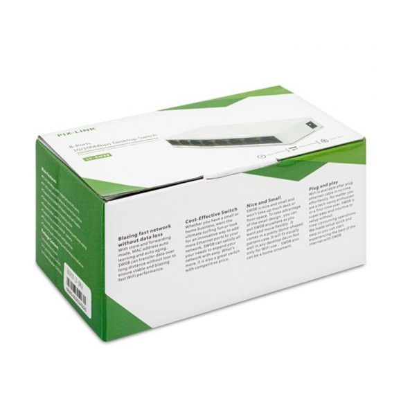 POWERMASTER PM-14054 8 PORT 10/100 MBPS SWITCH - Resim 3