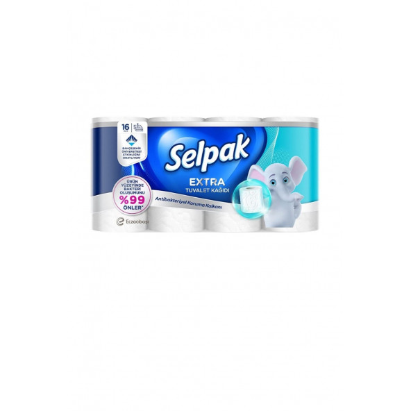 SELPAK EXTRA ANTİBAKTERİYEL TUVALET  KAĞIDI 16'LI ürün görseli 1