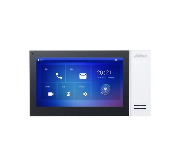 Dahua Vth2421fw-P 7 Tft Lcd Dokunmatik Ekran Çok Yönlü Mikrofon Villa Tipi İntercom İç Ünite Bayaz ürün görseli 1