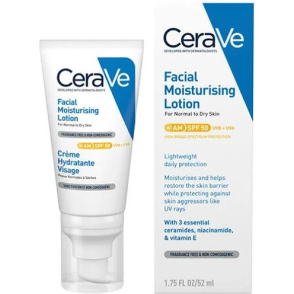 Cerave Facial Moisturising Lotion Yüz Kremi 50 Spf 52 Ml ürün görseli 1