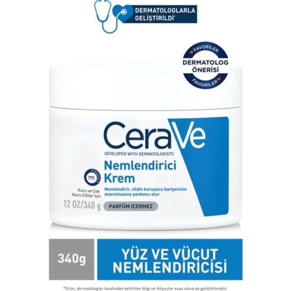 Cerave Nemlendirici Krem Kuru Ciltler Seramid ve Hyalüronik Asit İçerikli 340 gr ürün görseli 1