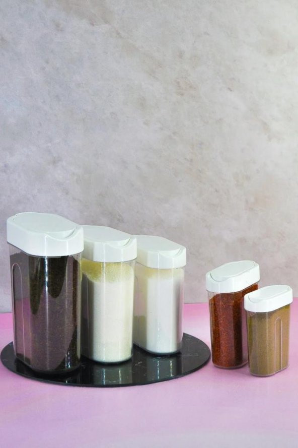 Plastik 5li Dökme Saklama Kabı - Resim 5
