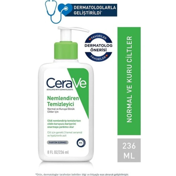 Cerave Nemlendiren Temizleyici Normal Kuruciltler Yüz Vücut 236 ml ürün görseli 1