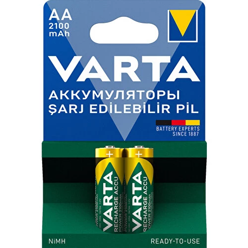 VARTA NI-MH 1.2 VOLT - 2100 MAH HR6 AA ŞARJLI 2Lİ KALEM PİL ürün görseli 1