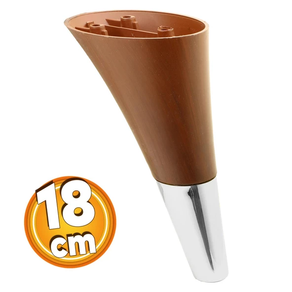 Clara Mobilya Kanepe Tv Ünitesi Konsol Koltuk Ayağı Ahşap Desenli Ceviz Altın Renk 18 Cm Ayak ürün görseli 1