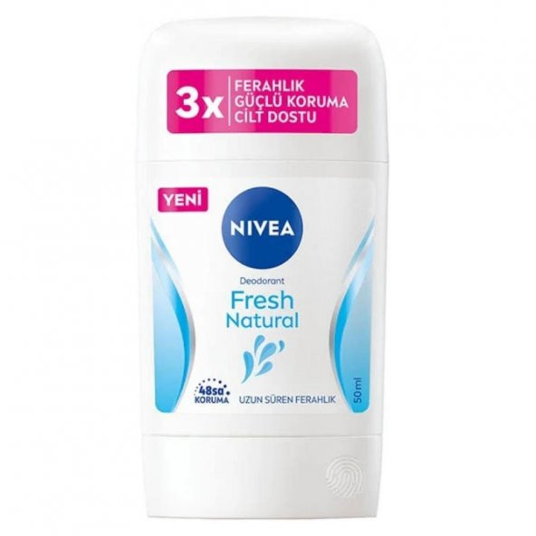 NIVEA STICK  DEODORANT BAYAN FRESH NATURAL 50 ML ürün görseli 1