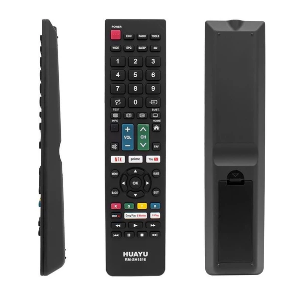 Huayu KL RM-SH1516 Sharp Netflıx Youtube Prıme Vıdeo Tuşlu Unıversal Lcd Led Tv Kumanda ürün görseli 1