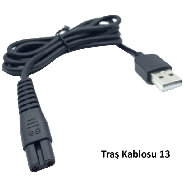 Powermaster Tıraş Makinaları İçin Usb Şarj Kablosu 1 Metre  Uç Ölçüsü 5.4x11 mm No:13 ürün görseli 1