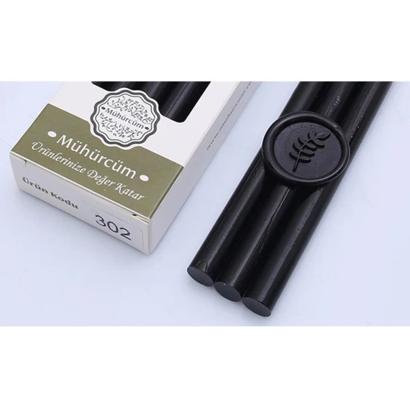Mühür Mumu Çubuk 11mmx120mm 10 lu Paket Model: 302 ZİFT SİYAH ürün görseli 1