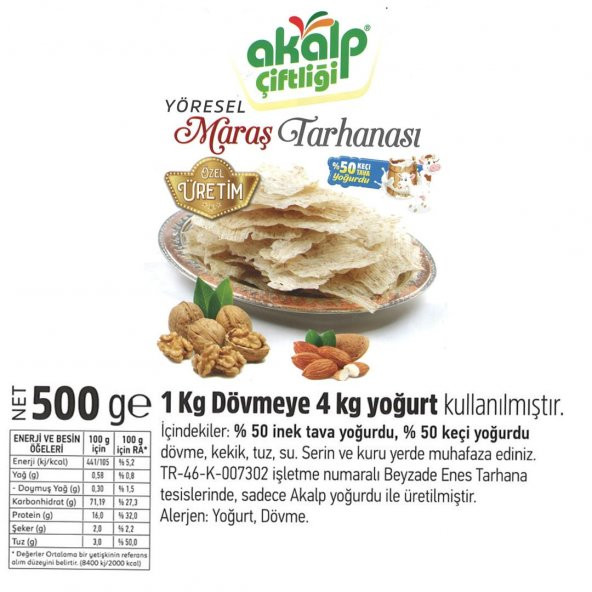 Ev Yapımı Maraş Tarhanası 500 Gr - Resim 2