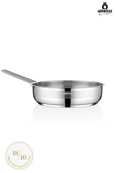 Saphire Paslanmaz Çelik Indüksiyon Tabanlı Kapaksız Çelik Tava 22 Cm ürün görseli 1