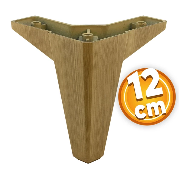 Sedir Lüks Mobilya Kanepe Baza Tv Ünitesi Koltuk Ayağı Ahşap Desenli Açık Ceviz Renk 12 Cm Ayakları ürün görseli 1