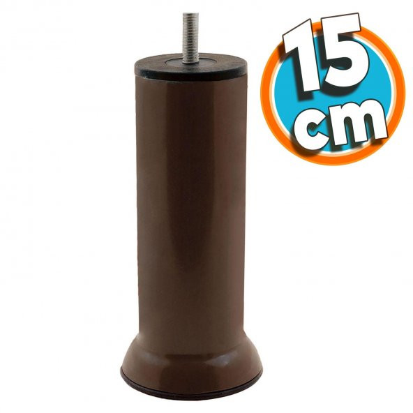 Mobilya Metal Yatak Kanepe Baza Koltuk Orta Destek Ayağı M8 Civata Kahverengi Metal Ayak 15 Cm ürün görseli 1
