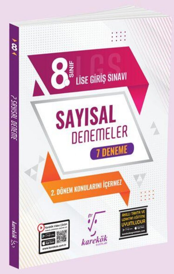 8. Sınıf LGS Sayısal 7 li Deneme Karekök Yayınları ürün görseli 1
