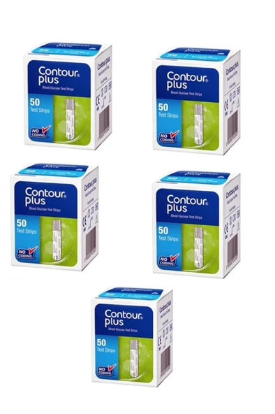 Contour Plus Test Stribi 50'Li X 5 Kutu (SKT:04/2027) ürün görseli 1