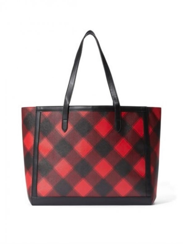 Red Buffalo Check Holiday Tote Çanta - Resim 2