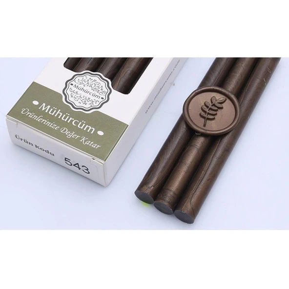 Mühür Mumu Çubuk 11mmx120mm 10 lu Paket Model: 543 BRONZ ALTIN ürün görseli 1