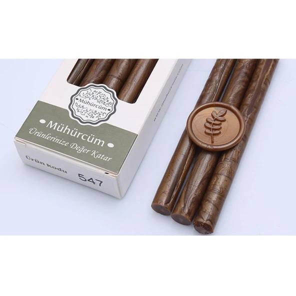 Mühür Mumu Çubuk 11mmx120mm 10 lu Paket Model: 547 KARAMEL BRONZ ürün görseli 1