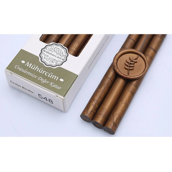 Mühür Mumu Çubuk 11mmx120mm 10 lu Paket Model: 548 ALTIN KARAMEL ürün görseli 1