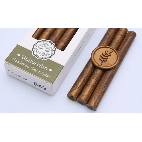 Mühür Mumu Çubuk 11mmx120mm 10 lu Paket Model: 549 SEDEF KARAMEL ürün görseli 1