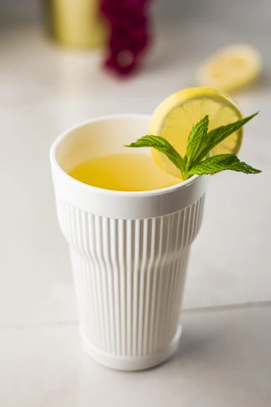 Akrilik Beyaz 6'lı Uzun Bardak & Su Meşrubat Bardağı 400 ml ( Cam Değildir ) ürün görseli 1